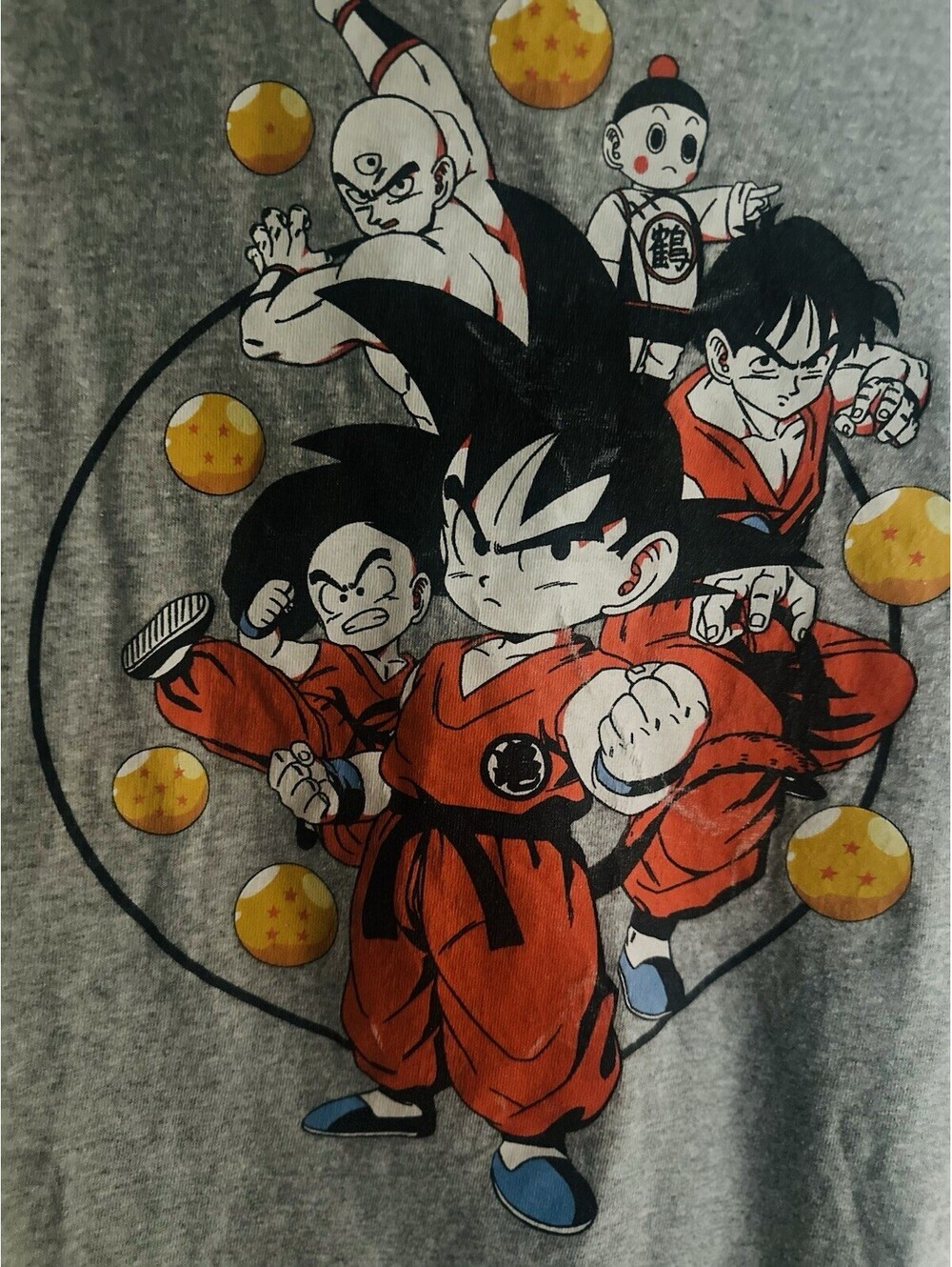 Dragon Ball T-Shirt Toei Animation Mens Shirt Gray size Medium Basic Anime